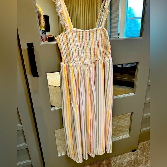 Torrid Smocked Midi Striped Dress 1X NWT - Picture 1 of 8
